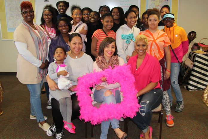 life-skills-development Standing, far left: Robyn Washington, IEA Region 26 UniServ director. Seated, left to right: Tomika Halsey, IEA Region 27 UniServ director (with daughter MaKala); Tiffany Fincher, founder and executive director, Aspirations of Life; LaSonya Burnett, owner, Jes’ Us Hair Salon.